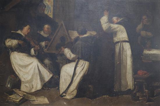 After Thomas Webster Musical monks 79 x 100cm